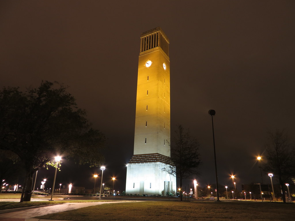 College Station, Texas at night