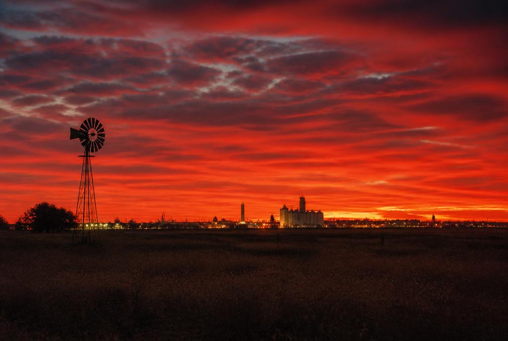 Lubbock, Texas at night